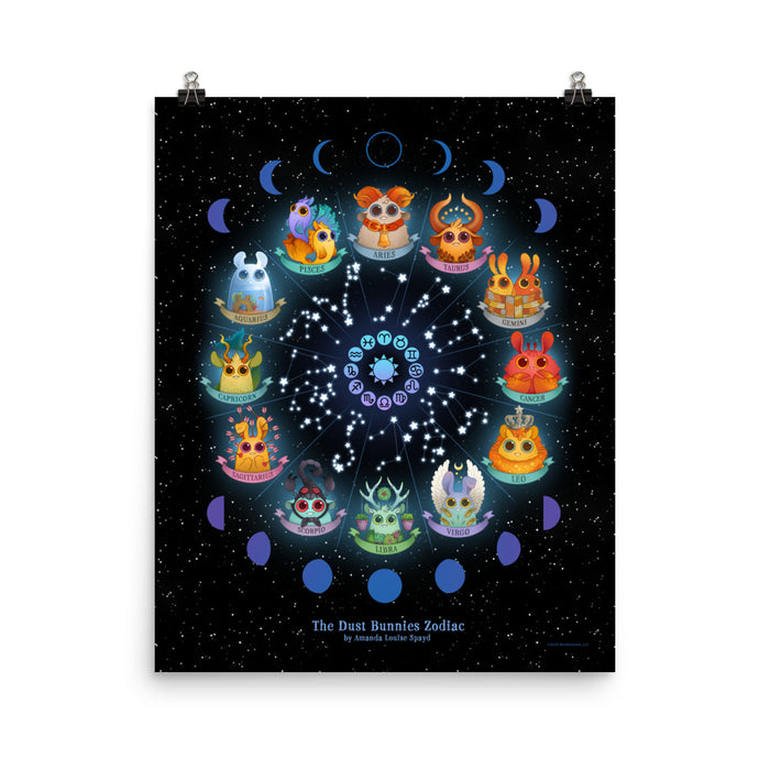 Dust Bunnies Zodiac Poster